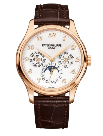 5327R Grand Complications 39mm Shiny Dark Chestnut Alligator Strap Ivory Lacquered Dial Rose Gold Bezel