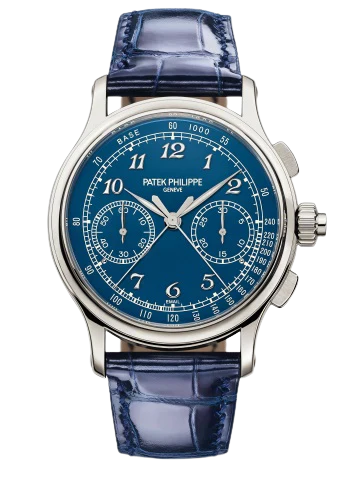 5370P Grand Complications 41mm Shiny Dusk Blue Alligator Leather Strap Grand Feu Blue Dial Platinum Bezel
