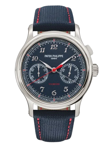 5470P-001 Grand Complications 41mm Navy Blue Embossed Calfskin Strap Varnished Blue Dial Platinum Bezel