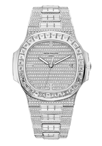5719/10G-010 Nautilus 40mm Diamond-paved Bracelet Fully Diamond-set Dial Diamond-paved White Gold Bezel
