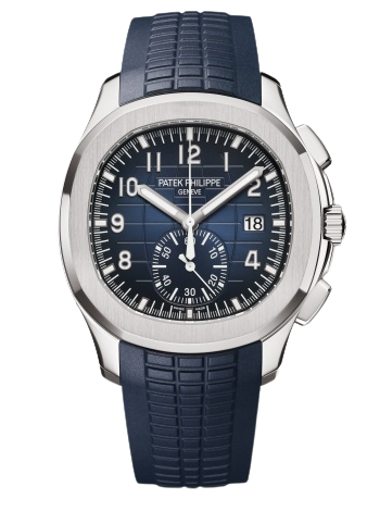 5968G-001 Aquanaut 42.2mm Midnight Blue Strap Embossed Blue Black-Gradient Dial White Gold Bezel