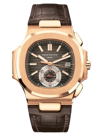 5980R Nautilus 40.5mm Matt Dark Brown Alligator Strap Black Brown Embossed Dial Rose Gold Bezel