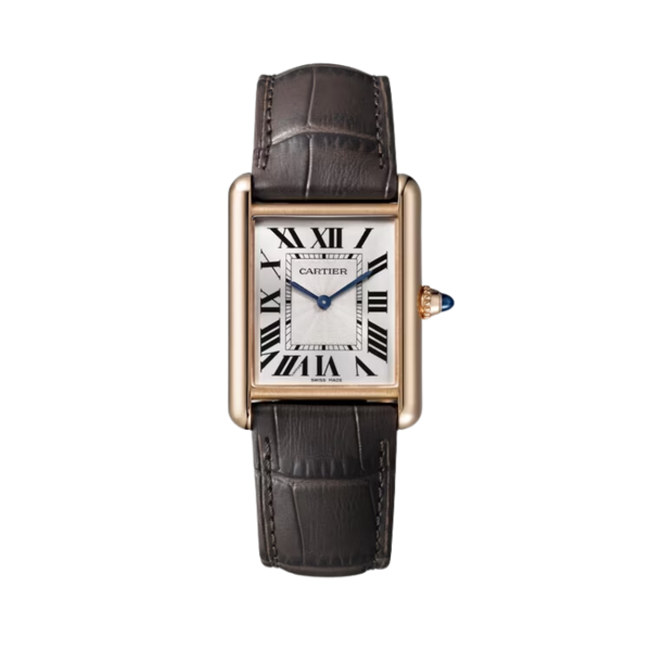 TANK 34 mm LOUIS CARTIER WATCH SILVER ROSE GOLD
