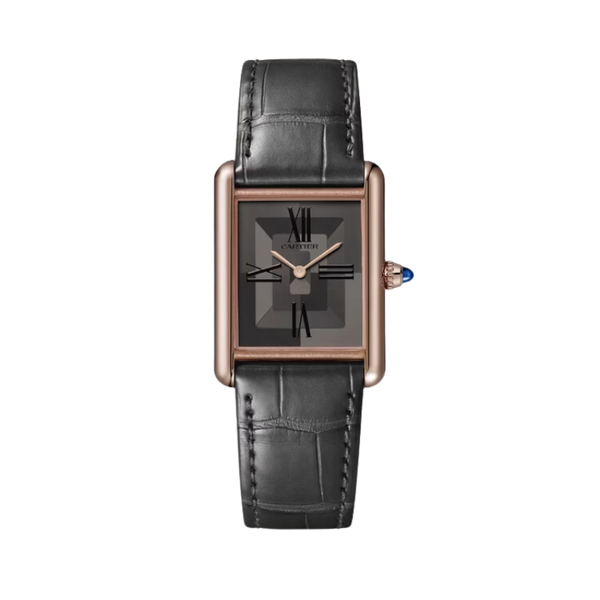 TANK 34 mm LOUIS CARTIER WATCH GRAY ROSE GOLD