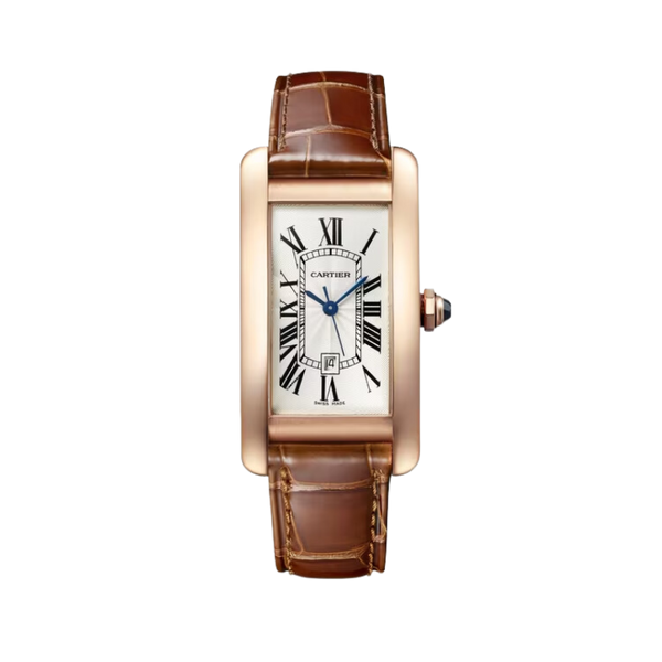 TANK 42 mm AMÉRICAINE WATCH SILVER 18K ROSE GOLD