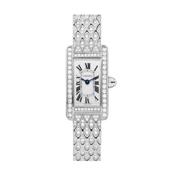 TANK 27 mm AMÉRICAINE WATCH SILVER 18K WHITE GOLD