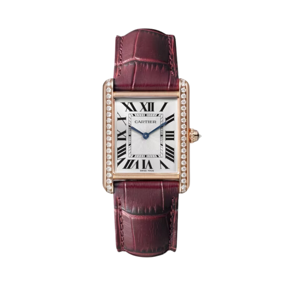 TANK 34 mm LOUIS CARTIER WATCH SILVER ROSE GOLD