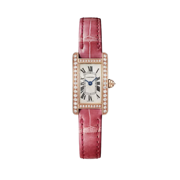 TANK 27 mm AMÉRICAINE WATCH SILVER 18K ROSE GOLD