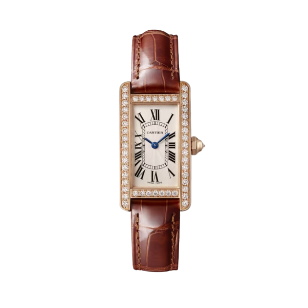 TANK 35 mm AMÉRICAINE WATCH SILVER ROSE GOLD