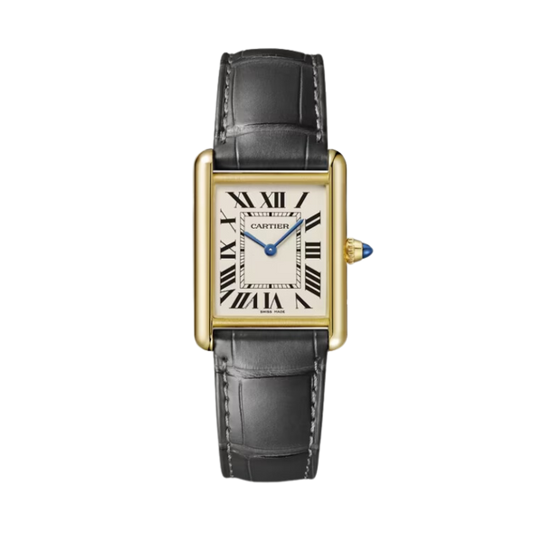 TANK 34 mm LOUIS CARTIER WATCH SILVER 18K YELLOW GOLD