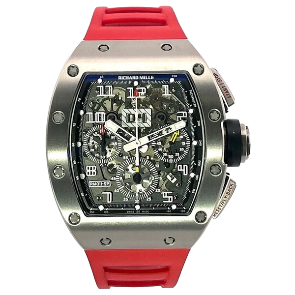 RM 011 Automatic Red Rubber Strap Limited Edition Titanium Case