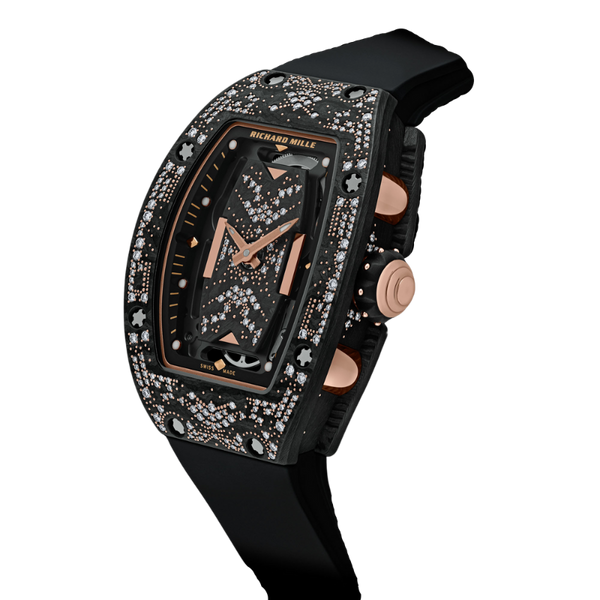 RM 07-01 Misty Night Automatic Black Rubber Strap Carbon Case