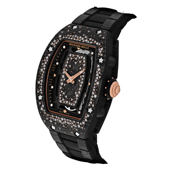 RM 07-01 Starry Night Black Carbon Bracelet Carbon and Red Gold Case