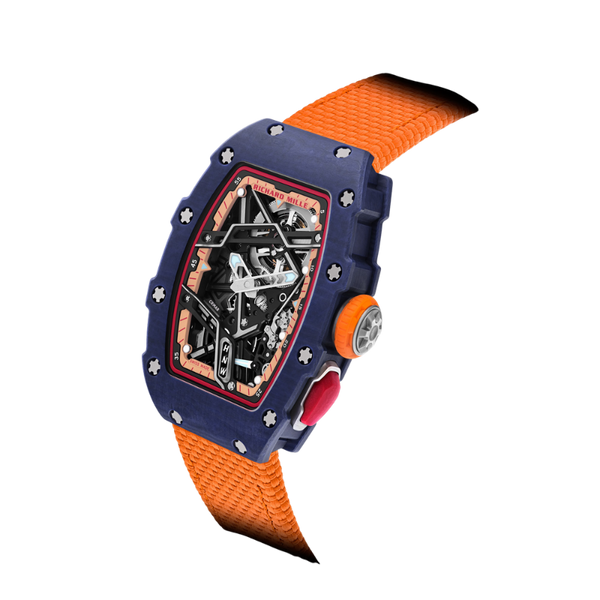 RM 07-04 Automatic Winding Sport Margot Laffite Blue Quartz TPT Velcro Strap Skeleton Dial Blue Quartz TPT Case