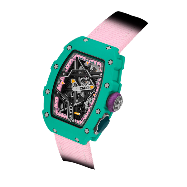 RM 07-04 Automatic Winding Sport Nafi Thiam Green Quartz TPT Velcro Strap Skeleton Dial Green Quartz TPT Case