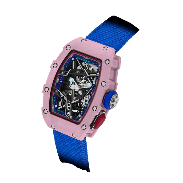 RM 07-04 Automatic Winding Sport Yuliya Levchenko Mauve Quartz TPT Velcro Strap Skeleton Dial Mauve Quartz TPT Case
