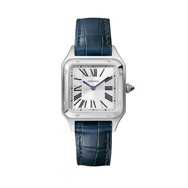 SANTOS 38 MM DUMONT SILVER STAINLESS STEEL