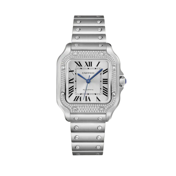 SANTOS 35 MM DE CARTIER SILVER STAINLESS STEEL