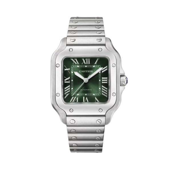 SANTOS 35 MM DE CARTIER GREEN STAINLESS STEEL