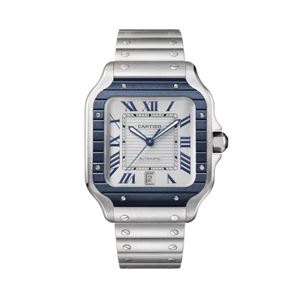 SANTOS 40 MM DE CARTIER GRAY STAINLESS STEEL