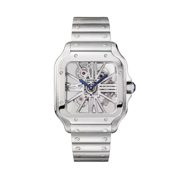 SANTOS 28 MM DE CARTIER WHITE STAINLESS STEEL