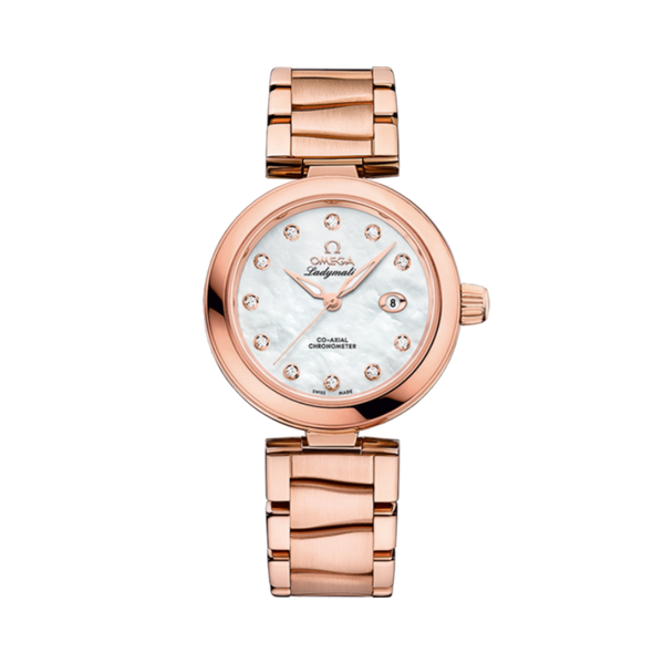 DE VILLE LADYMATIC 34 MM SEDNA™ GOLD WITH MOTHER OF PEARL DIAL