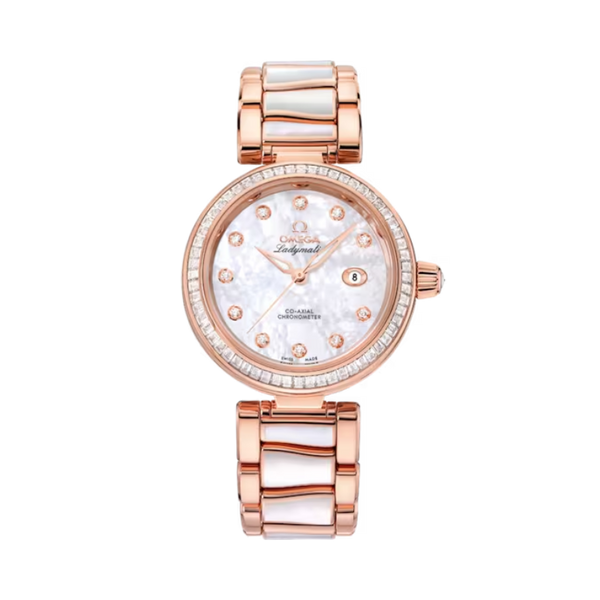 DE VILLE LADYMATIC 34 MM SEDNA™ GOLD WITH MOTHER OF PEARL DIAL