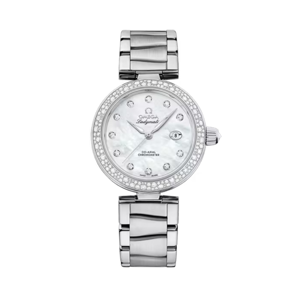 DE VILLE LADYMATIC 34 MM STAINLESS STEEL WITH MOTHER OF PEARL DIAL
