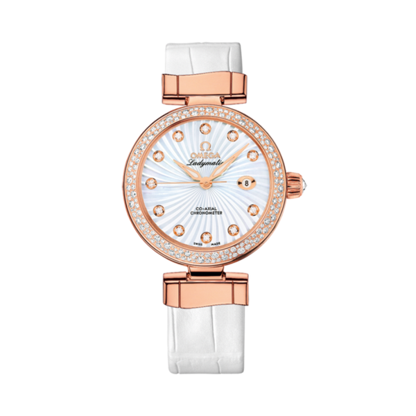 DE VILLE LADYMATIC 34 MM RED GOLD WITH MOTHER OF PEARL DIAL