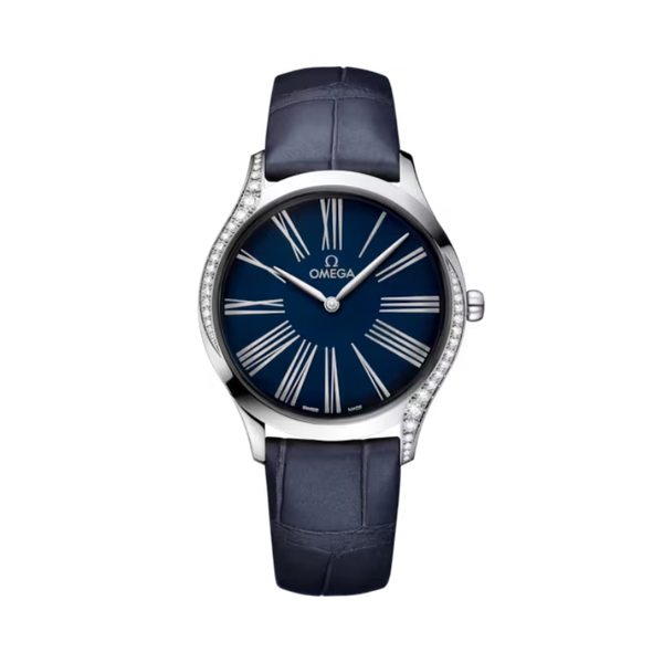 DE VILLE TRÉSOR 36 MM STAINLESS STEEL WITH BLUE DIAL