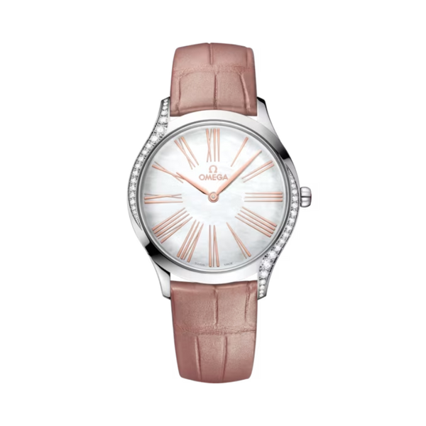 DE VILLE TRÉSOR 36 MM STAINLESS STEEL WITH MOTHER OF PEARL DIAL