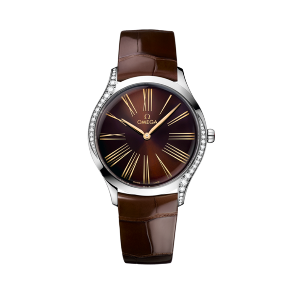 DE VILLE TRÉSOR 36 MM STAINLESS STEEL WITH BROWN DIAL