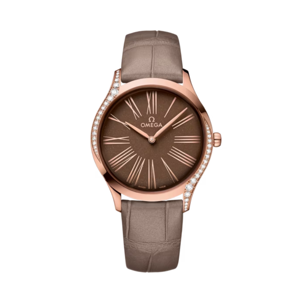 DE VILLE TRÉSOR 36 MM SEDNA™ GOLD WITH BROWN DIAL