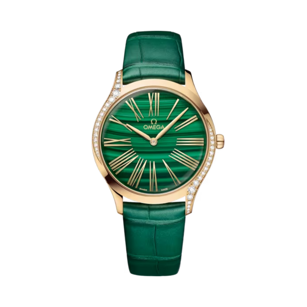 DE VILLE TRÉSOR 36 MM MOONSHINE™ GOLD WITH GREEN DIAL