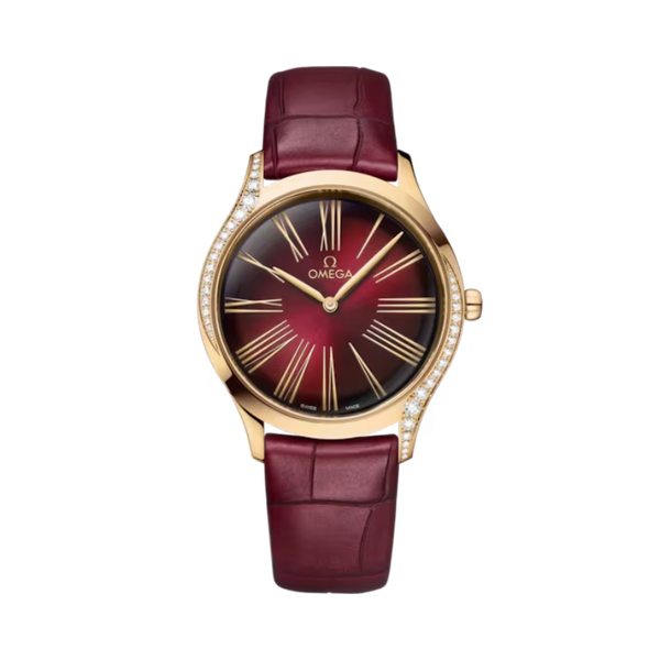 DE VILLE TRÉSOR 36 MM MOONSHINE™ GOLD WITH RED DIAL