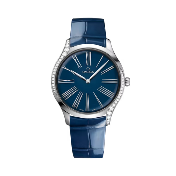 DE VILLE TRÉSOR 39 MM STAINLESS STEEL WITH BLUE DIAL