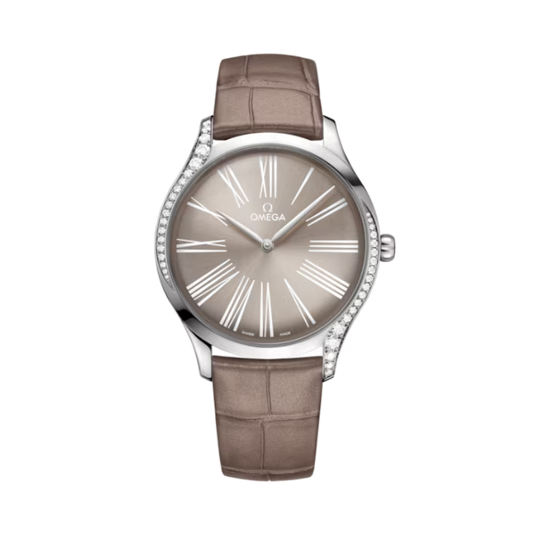 DE VILLE TRÉSOR 39 MM STAINLESS STEEL WITH GREY DIAL