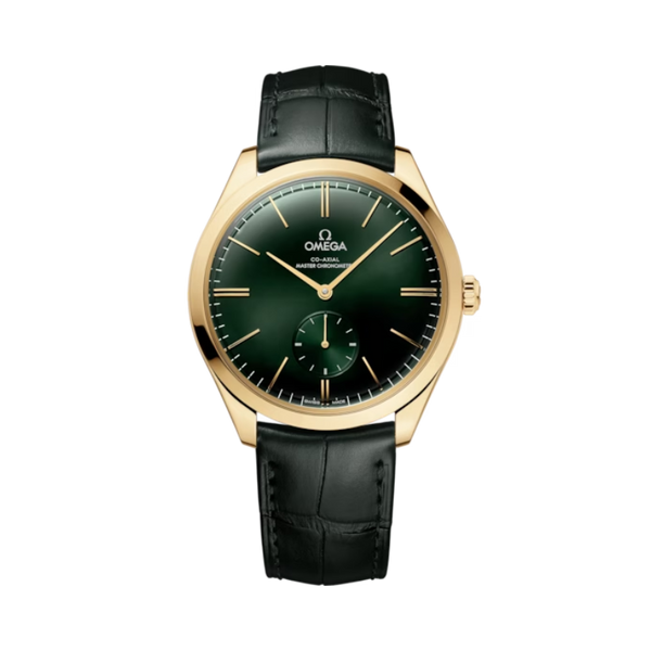 DE VILLE TRÉSOR 40 MM YELLOW GOLD WITH GREEN DIAL