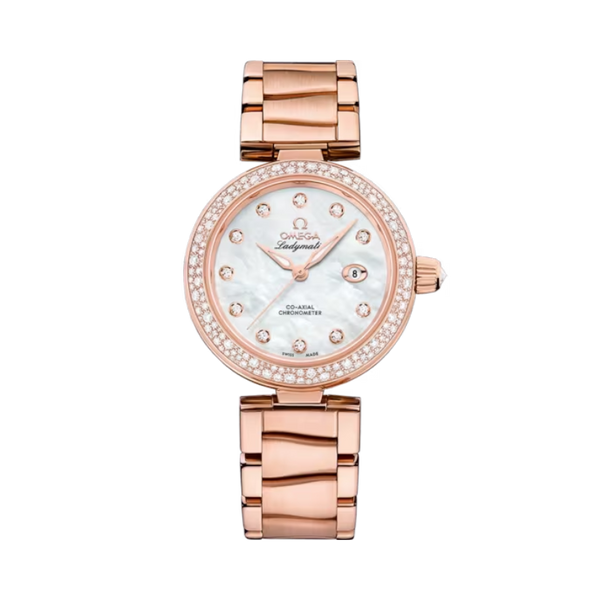 DE VILLE LADYMATIC 34 MM SEDNA™ GOLD WITH MOTHER OF PEARL DIAL
