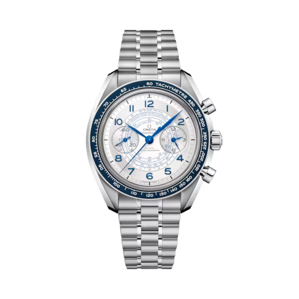 SPEEDMASTER CHRONOSCOPE 43 MM STAINLESS STEEL WITH SILVER DIAL