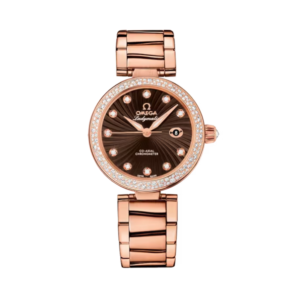 DE VILLE LADYMATIC 34 MM RED GOLD WITH BROWN DIAL