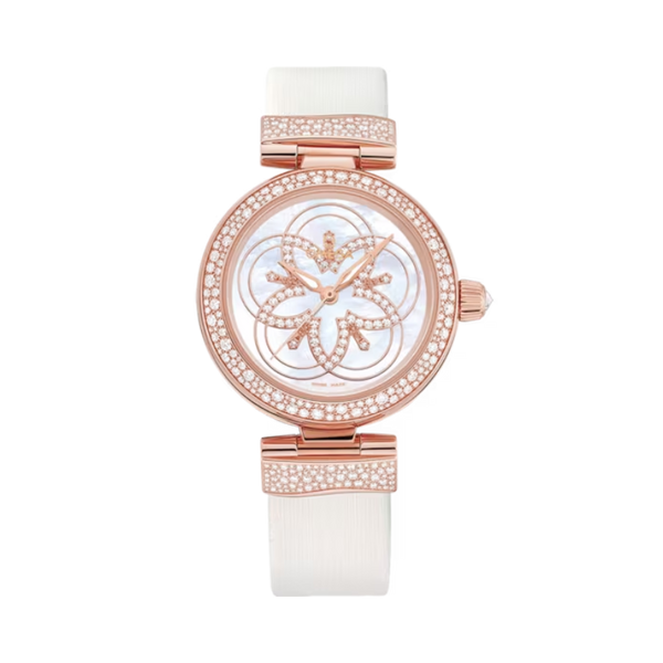 DE VILLE LADYMATIC 34 MM SEDNA™ GOLD WITH MOTHER OF PEARL DIAL