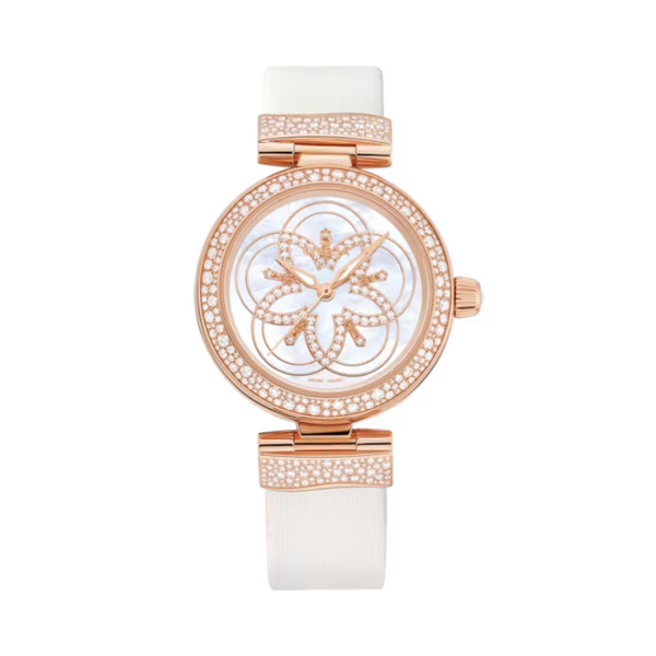 DE VILLE LADYMATIC 34 MM RED GOLD WITH MOTHER OF PEARL DIAL
