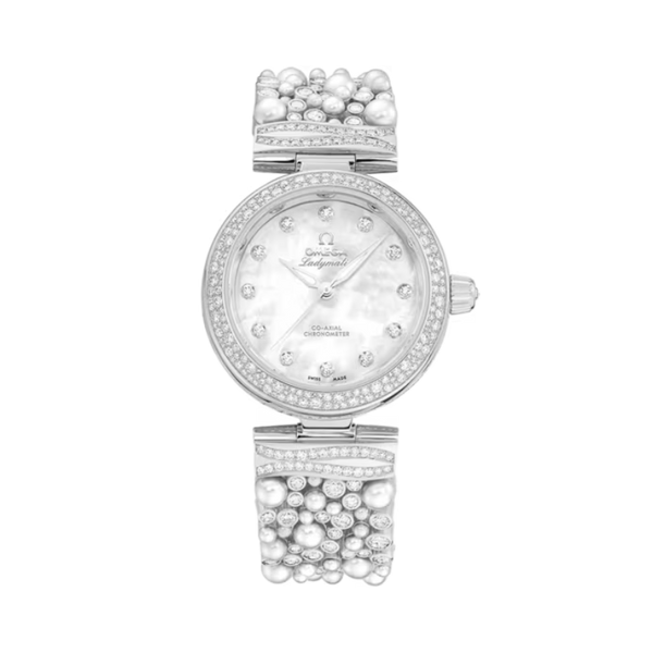 DE VILLE LADYMATIC 34 MM CANOPUS GOLD™ WITH MOTHER OF PEARL DIAL