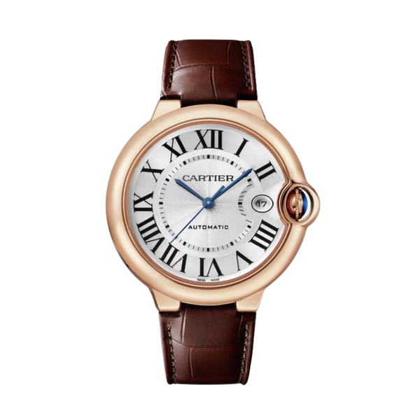 BALLON BLEU DE CARTIER 40 MM 18K ROSE GOLD WITH SILVER GUILLOCHE DIAL