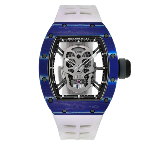 RM 52-01 Tourbillon Skull Automatic Rubber Blue Quartz Case