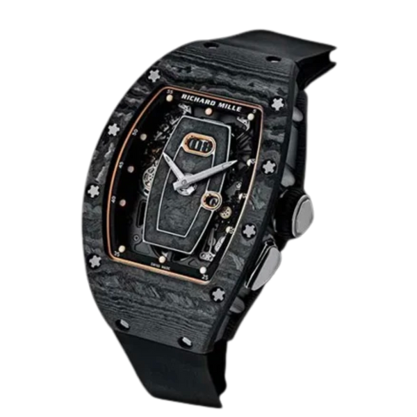 RM 037 Automatic Winding Rubber Strap Skeletonized Dial Carbon Case