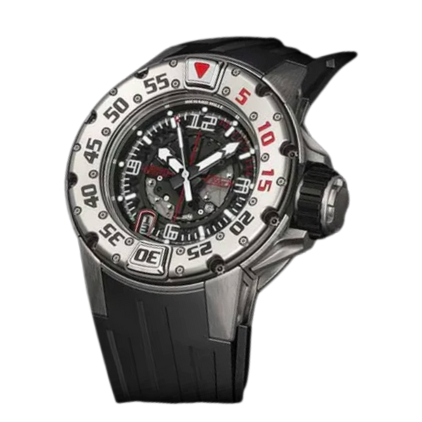 RM 028 Diver Automatic Black Rubber Strap Titanium Case