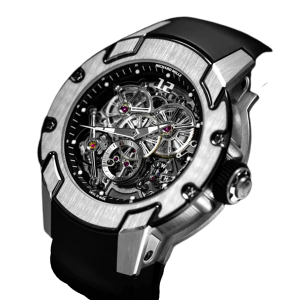 RM 031 Manual Winding High Performance Chronometer Rubber Strap White Gold Case