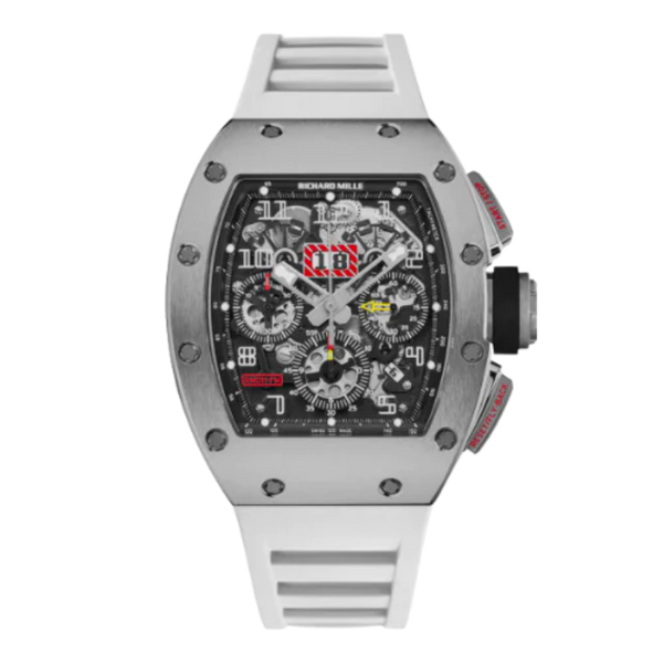 RM 011  Automatic Transparent Limited Edition Rubber Strap Titanium Case